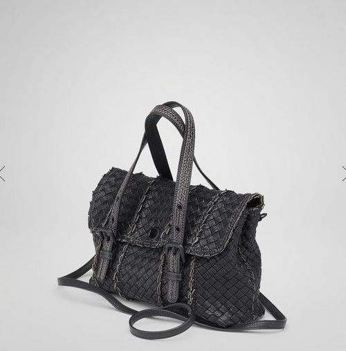 Bottega Veneta woven Flap shoulder bag 8308 black - Click Image to Close